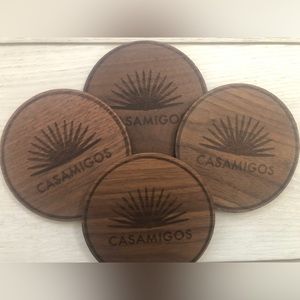 🛍️3/$25 🛍️ NEW CASAMIGOS Wooden Coasters - Set of 4
